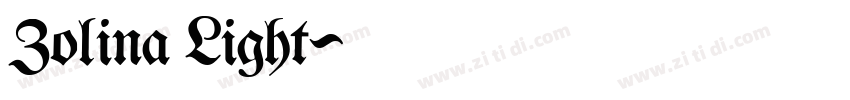 Zolina Light字体转换
